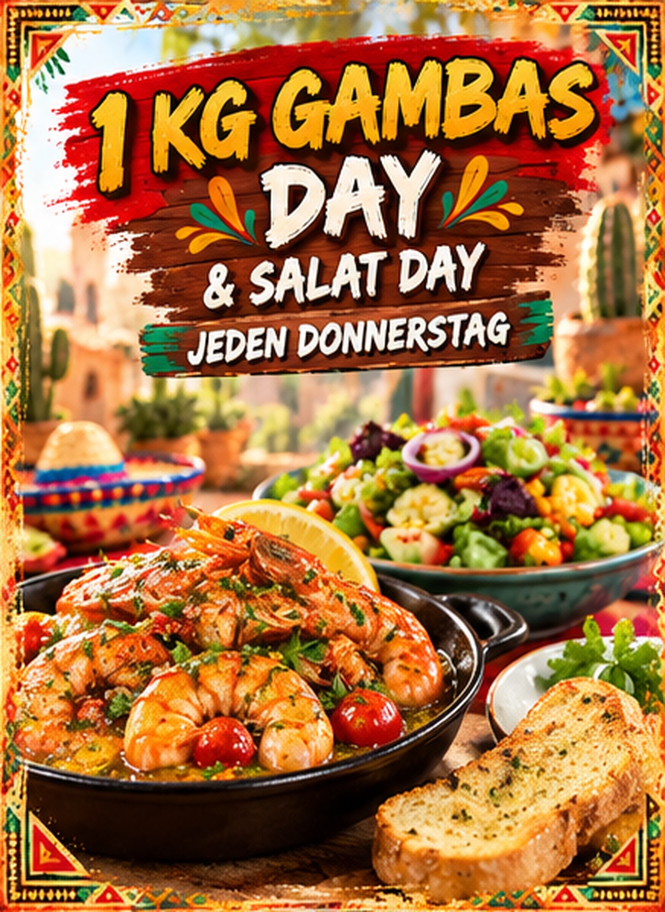 Donnerstag – Gambas Salat Day